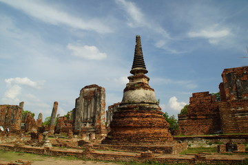 Fototapeta premium Ancient Pagoda in Ayutthaya, Thailand