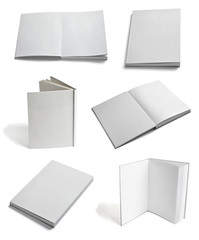 Obraz premium leaflet notebook textbook white blank paper template