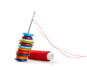 sewing needle and string tailor craft