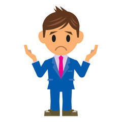 ビジネスマン イラスト お手上げ