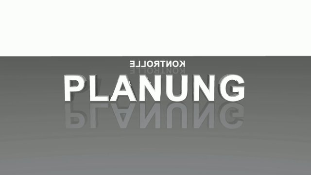 Text Rotation - Analyse Planung Durchf&uuml;hrung Kontrolle Grau 2