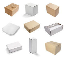 blank white box container