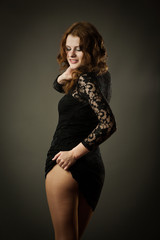 Fototapeta premium Girl in lace dress
