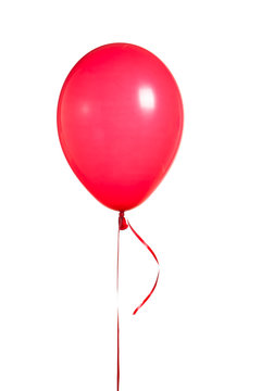 Red Balloon Isolated On White