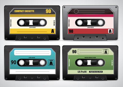 Collection of retro cassette tapes