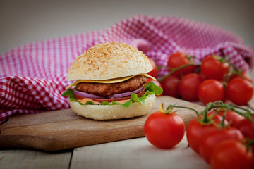 Delicious hamburger