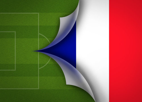 soccer field on France flag