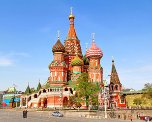Fototapeta na wymiar Cerkiew Wasyla Błogosławionego w Moskwie, Rosja