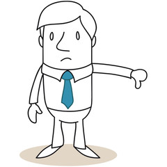 Geschäftsmann, Daumen runter