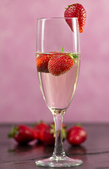 strawberry and champagne