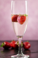 strawberry and champagne