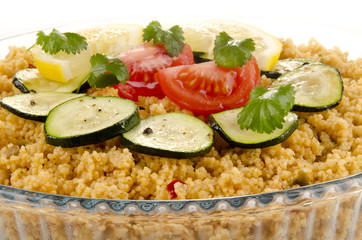 Couscous with courgette and tomato