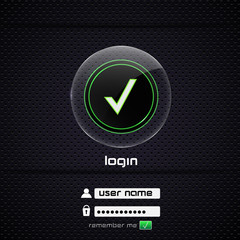 Vector login page. eps 10