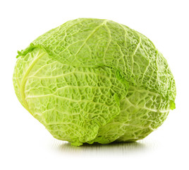 Fototapeta premium Fresh cabbage isolated on white