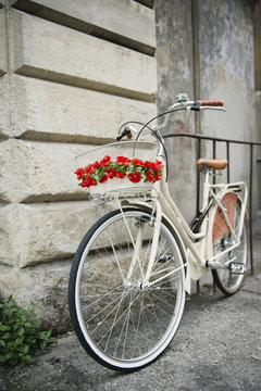Flowered bike in Italy