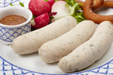 sausages with pretzel