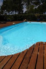 Closeup of private swimming pool