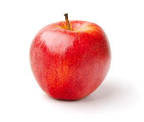 Fresh Red Delicious Apple on White Background