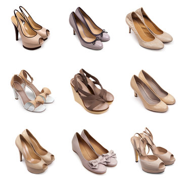 Beige-brown female shoes-1