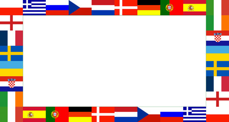 Fototapeta na wymiar 16 National flag Frame Pattern