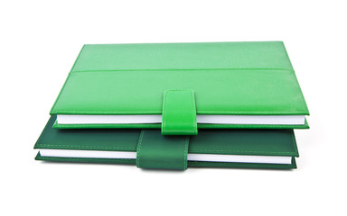 Green note book.