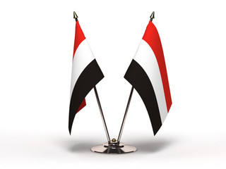 Miniature Flag of Yemen (Isolated)