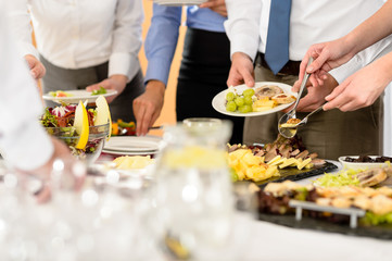 Business catering food for company celebration