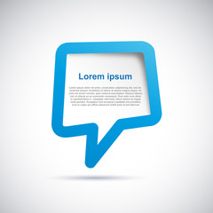 Cover speech in blue # Vector