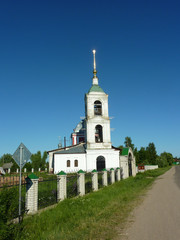 Fototapeta na wymiar Church in Kupanskom. Russia, Yaroslavl region, Pereslavl.