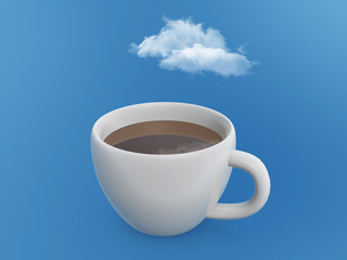 coffee cup and cloud