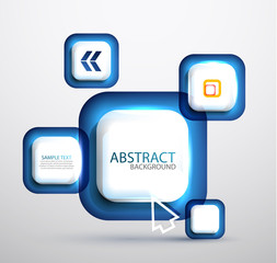 Vector square bubble banners