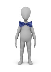 3d render of cartoon character with bowtie