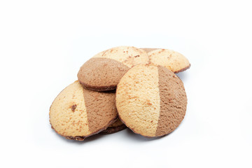 Cookies on a white background.