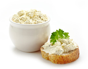 bread with fresh cream cheese