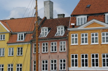 Fototapeta na wymiar Kopenhagen bunte Häuserfront 5