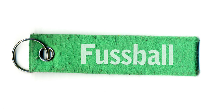 Fussball Schl&uuml;sselanh&auml;nger Rasenstyle