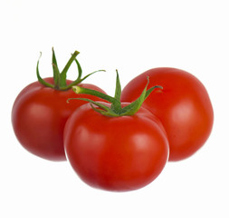 Tomatoes isolated on white
