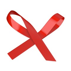 3d render of red ribbon