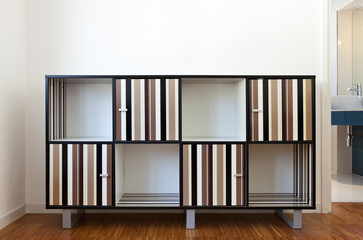 Fototapeta premium new apartment, room with bookcase