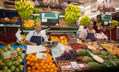 Grocery stall in the market