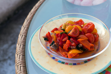 Fresh salad with tomatoes