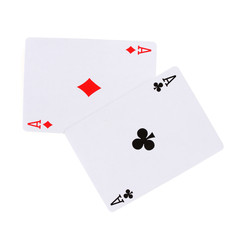 Two aces isolated on white