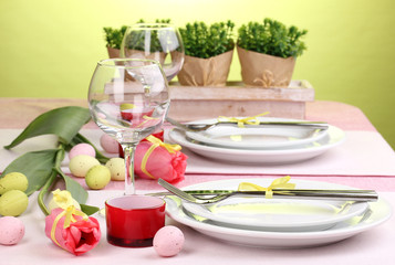 Easter table setting