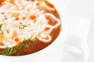 vegetable soup with olive