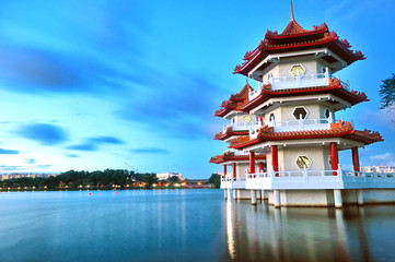 Floating Pagodas at the Singapore Chinese Garden