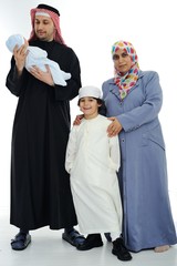 Happy Muslim family