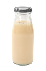 a milk bottle isolated on a white background
