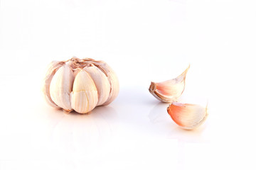 Garlic isolated on white background