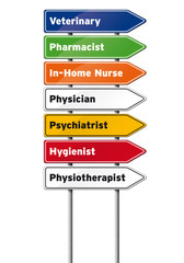 Fototapeta premium Medical Professions Signs