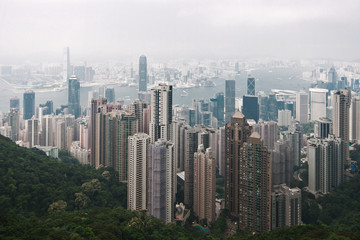 Fototapeta na wymiar Hong Kongs Wolkenkratzer